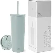 Simple Modern Insulated Tumbler Cup with Straw Lid and Flip Lid | Reusable Stainless Steel Water Bottle for Cold Brew Tea Iced Coffee Travel Mug | Classic Collection | 710ml