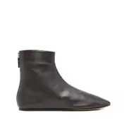 [Le Monde Beryl] Le Monde Beryl Luna Zip-detail Ankle Boots 41 IT BROWN