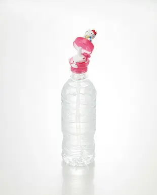 大賀屋 Hello Kitty 寶特瓶 瓶蓋 附吸管 坐姿 環保 水壺 KT 凱蒂貓 三麗鷗 日貨 J00014473