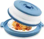 Microwave Food Cover with Handle - Collapsible and Vented Silicone Splash Guard