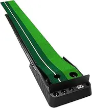 Indoor Golf Pads, Portable Golf Putter with 3 Balls and Clubs, 2.5M Indoor Putter Sets Come, Double Ball Putter with Automatic Return for Home, Office, Indoor, Outdoor