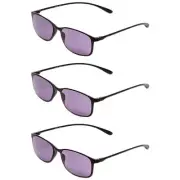 Calabria 720T Flexie Square Reading Sunglasses +0.75 Ebony (3pack) Men/Women Ben