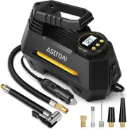 Car Tyre Inflator Portable Air Compressor, DC 12V Auto-Off Electric Tyre Pump wi