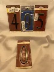 Home Address Mailbox Numbers 5” Brushed Nickel #’s 4590 New FAST SHIPPING!