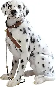 Outdoor Garden Sculpture 21"/28" Outdoor Dog Statues Dalmatian Dog Garden Sculpture Weatherproof Resin Animals Figurine Yards Yard Ornaments