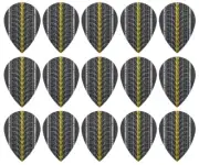 5 Sets Harrows Supergrip 100 Micron Pear Dart Flights - Ships w/ Tracking - Gold