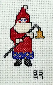 Cross Stitch International Nordic Saint Nicholas Winter Holiday Finished Piece
