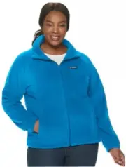 Women’s Columbia Benton Springs Full Zip Fleece Jacket Coat Fathom Blue Sz 2XL