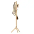 Aibiju Coat Rack Stand Freestanding, Coat Tree With 8 Hooks, Wooden Coat Hanger