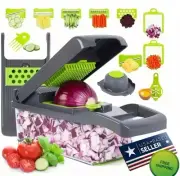 12 In 1 Vegetable Chopper Cutter Food Veggie Dicer Slicer Kitchen