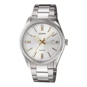 Casio MTP-1302D-7A2V Silver Stainless Steel Analog Men’s Watch with Date
