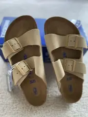 Birkenstock Arizona Soft suede Slide Sandal Regular Size 39 (us8)sand