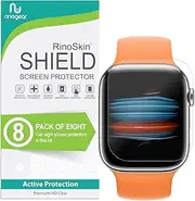 RinoGear (8-Pack) Screen Protector for Apple Watch 41mm Screen Protector (Series 9 8 7) iWatch [Flexible Clear Film] Case Friendly Accessories