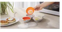 在飛比找Yahoo!奇摩拍賣優惠-微波爐蒸蛋器 微波爐蒸蛋器 創意餐具微波爐專用蒸蛋器 雙層帶