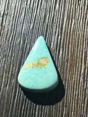 Sierra Nevada Turquoise backed Tear drop 19 ct cabochon by JBJ Candelaria NV USA