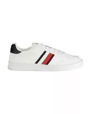 Tommy Hilfiger Mens Woven Stripe Sneakers White -Size 44