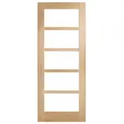 Corinthian 2040 x 920 x 35mm Internal Door White Oak Moda Clear Glass AMODG5 - 920mm