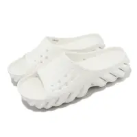 在飛比找momo購物網優惠-【Crocs】波波涼拖 Echo Slide 拖鞋 白 快乾