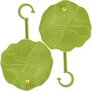 MAGICLULU 2pcs Leaf Hat Organizer Wall Mounted Hooks Easy Install Adhesive Coat and Hat Rack Space Saving Design for Baseball Caps Stylish Home Storage