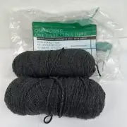 Lot of Two Left Over 8oz Acrylic Super Soft Mill End Yarn - Dark Gray