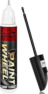 Matte Black Rim Touch Up Paint, Efficient Wheel Paint Pen for Metal, Also Match Flat Black, Seamless Repair Car, Faucet and More, Color Accurate, Long Lasting Adhension, Quick Drying, Easy to Use