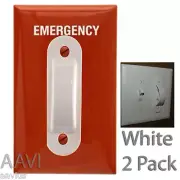 Electrical Emergency Home Wall Kid Light Switch Safety Guard Protector 2PK White