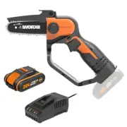 WORX 20V Cordless 12cm Pruning Chainsaw w/ POWERSHARE Battery & Charger