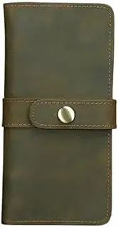 [SLEDEZ] Punk Wallet Vintage Wallet Men's Long Leather Simple Money Clip Clutch Bag(Colour 3)