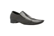 Mens Zasel Murphy Dress Black Leather Slip On Formal Casual Work Shoes