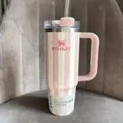 Stanley Peach Pink Cabana Quencher Tumbler Cup 30oz NWT