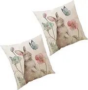 ERINGOGO 2pcs Easter Pillowcase Chic Cover for Pillows Stylish Decorative Cushion Protector for Home Sofa Chair Car Blend