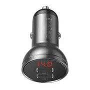 Dual USB Ports 4.8A Car Charger with Digital Display