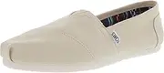 [TOMS] Womens Classic Canvas Natural Canvas Ankle-High Canvas Flat Shoe - 8.5M