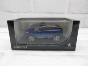 Diecast Car 1/43 Peugeot 3008GT 2016 Blue Metallic Dealer Genuine Model Car