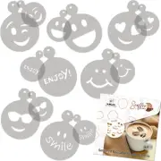 14 pcs Coffee and Cake Decorating Stencils // 11cm and 7cm // EMOTION