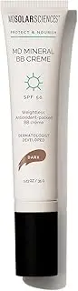 MDSolarSciences MD Mineral BB Creme SPF 50 - Tinted, UV Resistant Cream - Sun Defense and Skin-Boosting, Vitamin-Infused Formula - Vegan, Oil Free and Unscented - Dark - 35 g Sunscreen