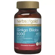 Herbs of Gold Ginkgo Biloba 6000 120 Capsules
