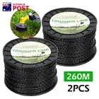 1/2PACK Black Trimmer Line Spiral Twist String 2.7MM x 264M Whipper Snipper Cord