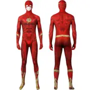 Flashpoint Flash Barry Allen 3D Printing Jumpsuit Superhero Cosplay Costume Prop