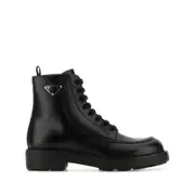 [Prada] Prada Brushed-leather Boots 9.5 US BLACK