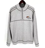 NWT Mens XL Tommy Bahama NFL Denver Broncos Reversible 1/2 Zip Sweater $158