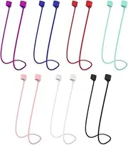 JOKHOO 7 Pcs Anti-Lost Straps for AirPods, Silicone Sports Lanyard, Colorful Wire Cable Connector, Neck Rope Cord, Fits on Any AirPod, and Many Other Wireless Earbuds (Multi-Color)