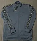 ADIDAS Climalite Men’s Soccer Tape Zip Up Track Jacket Blue Men’s Large New READ