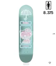 Girl Hello Kitty 50Th Anniversary Skateboard Deck TP 8.375inch TYLER PACHECO NEW