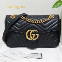 在飛比找PopChill優惠-[二手] Gucci Marmont 現品實拍 仿舊金雙G皮