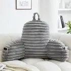 Reading Pillow for Sitting in Bed, Faux Fur Back Pillow for Bed Rest, Bed Cha...