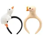 3D Plush Geese Headband Stuffed Duck Animal Hair Hoop Makeup Headdress