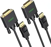 DisplayPort to DVI Cable 6ft 2-Pack, DP Display Port to DVI-D Cable Male to Male Cord Compatible with Computer, PC, Monitor, TV, Projector and More
