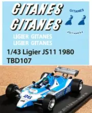 1/43 Decals for LIGIER JS11 1980 GITANES DECAL TBD107