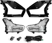 Led Fog Lamps Compatible For Ford Mondeo Fusion 2019 2020 Daytime Running Light DRL Car Front Driving Daylight Covers Frame Wire Switch 12V